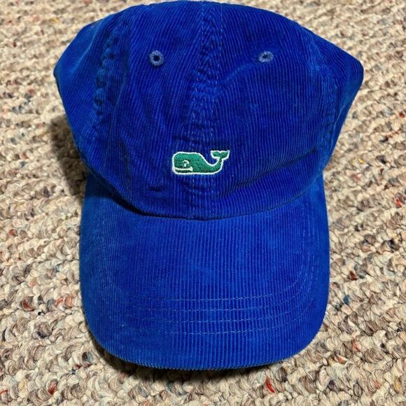 Vineyard Vines Corduroy Hat Blue Green Whale - Picture 1 of 5
